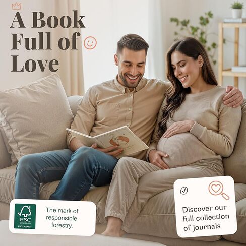 كتاب ذكريات مجلة الحمل مع مساحة إضافية للصور المفضلة - 110 صفحة مليئة بالحب - يوميات الحمل لهدايا الأمهات لأول مرة 2026-6x8.5 بوصة - الأم المثالية لتكون هدية in Kuwait
