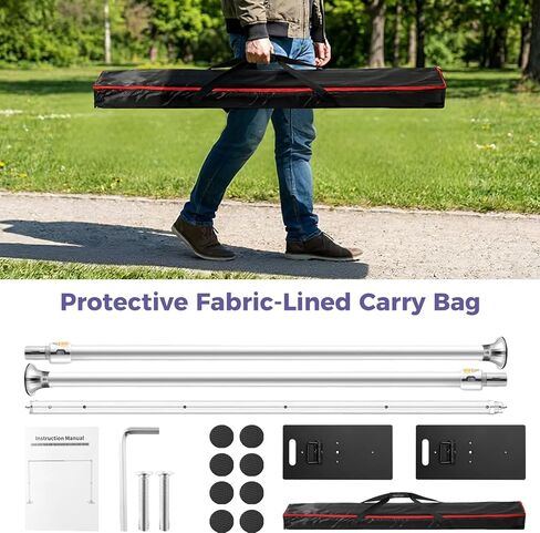 Heavy Duty Backdrop Stand 9.2x9.2ft, Pipe and Drape Backdrop Stand Kit | Adjustable Photo Background Frame with Metal Base & Carry Bag for Photography, Party, Birthday and Wedding Decoration in Saudi Arabia
