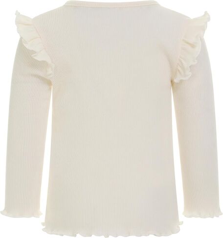 French Connection 3-Pack Baby Girls’ Ribbed Long Sleeve Ruffle Tops – Soft Cotton Blend Shirts – Sizes 12M, 18M, 24M in Saudi Arabia