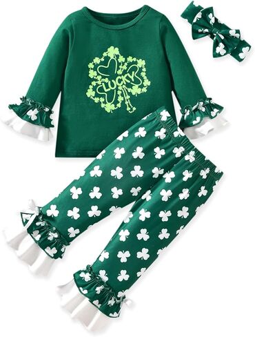 HINTINA Toddler Baby Girl Bell Bottom Flare Pant Outfits in Kuwait