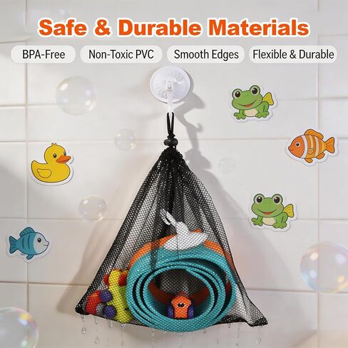 5 Ft Race Car Bath Toy Set, Toddler Bath Toys, Race car Set for Kids Ages 3+, Bathtub Time Birthday Gift for Boys & Girls, Including Mesh Storage Bag and 3 Suction Cup (Orange) in Saudi Arabia