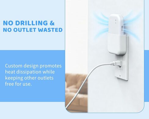 2-in-1 Outlet Mount & Charger for Blink Sync Module XR, Space-Saving Wall Mount Holder with Built-in Plug – Sync Module XR Charging Station for Blink Security Camera, Easy Install in Kuwait