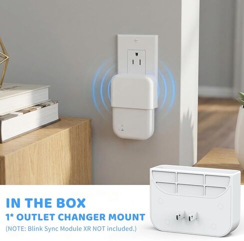 2-in-1 Outlet Mount & Charger for Blink Sync Module XR, Space-Saving Wall Mount Holder with Built-in Plug – Sync Module XR Charging Station for Blink Security Camera, Easy Install in Kuwait