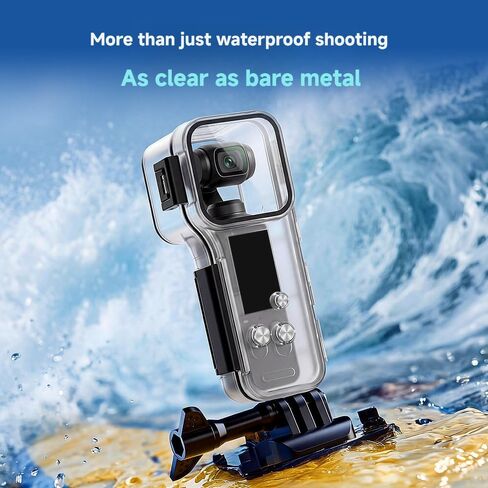 حافظة مقاومة للماء لـ DJI Osmo Pocket 4 2026 50M 164FT حافظة غوص تحت الماء IPX8 معتمدة من الكمبيوتر الصلب غلاف حماية نانو مطلي بعدسة HD مختومة بالضغط in Kuwait