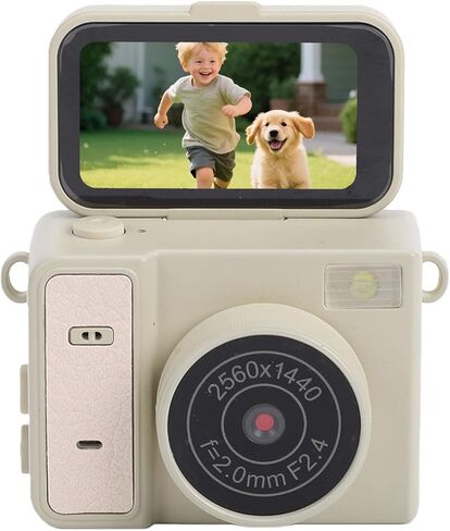 2K Digital Camera, 2MP Retro Selfie Camera with 1.47 Inch Flip Screen and Built in Flash, for Travel Parties Daily Adventures in Kuwait