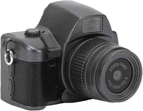 Yunseity 2K HD Miniature Camera, Portable CCD Camera with 1.47 Inch Screen and Type C Charging, for Vlog Travel and School Projects (Black) in Kuwait