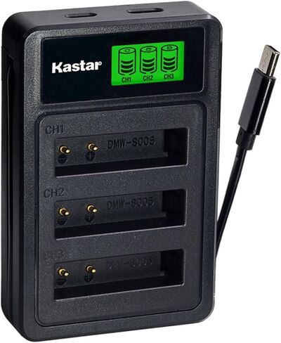 Kastar 4-Pack Battery with LZD3 USB Triple Charger Compatible with Panasonic CGA-S005 Kodak LB-080 Samsung IA-BH125C Ricoh DB-60 DB-65 Sigma BP-41 Pentax D-Li106 Leica BP-DC4 Fujifilm NP-70 Camera in Saudi Arabia