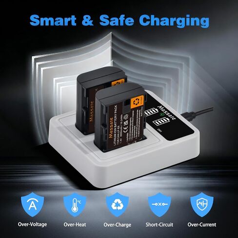 3 عبوات بطاريات LP-E6 بقدرة 2600 مللي أمبير في الساعة وشاحن سريع LED PD20W - طاقة كاملة 2.5 ساعة، بطارية LP-E6 لكاميرات Canon EOS 5D Mark II/III/IV، 5DS/R، 6D/6D II، 7D/7D II، 60D 70D 80D 90D، R، R5 & R6 DSLR in Kuwait