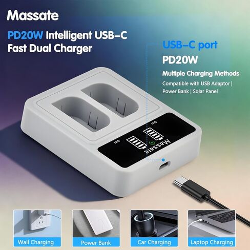 3 عبوات بطاريات LP-E6 بقدرة 2600 مللي أمبير في الساعة وشاحن سريع LED PD20W - طاقة كاملة 2.5 ساعة، بطارية LP-E6 لكاميرات Canon EOS 5D Mark II/III/IV، 5DS/R، 6D/6D II، 7D/7D II، 60D 70D 80D 90D، R، R5 & R6 DSLR in Kuwait