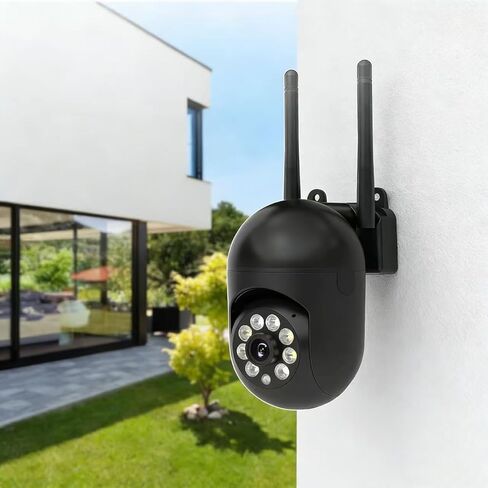 Indoor Outdoor Security Camera, 360° Pan Tilt Camera for Home Security with Color Night Vision, Smart Motion Detection, Auto Tracking, Two Way Audio, 1080P Full HD WiFi Camera in Kuwait