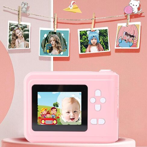 LICAEVEY Instant Print Camera, 48MP 1080P HD Digital Camera with 2.4 Inch Screen and 3 Rolls Print Paper, for Kids Teens Birthday Gifts (Pink) in Saudi Arabia