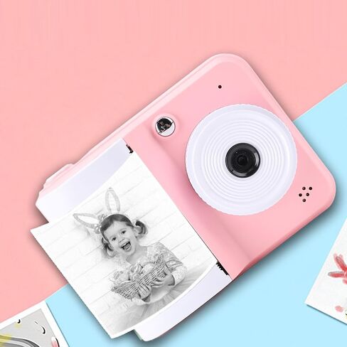 LICAEVEY Instant Print Camera, 48MP 1080P HD Digital Camera with 2.4 Inch Screen and 3 Rolls Print Paper, for Kids Teens Birthday Gifts (Pink) in Saudi Arabia