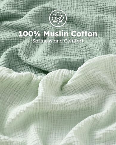 Unnivoll Muslin Crib Sheets for Boys Girls, 100% Cotton Fitted Crib Sheet 2 Pack for Standard Crib and Toddler Mattress, Breathable Soft Baby Sheet 28x52x8in Gradient Pink in Saudi Arabia