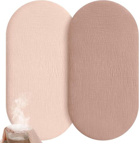 Unnivoll Muslin Crib Sheets for Boys Girls, 100% Cotton Fitted Crib Sheet 2 Pack for Standard Crib and Toddler Mattress, Breathable Soft Baby Sheet 28x52x8in Gradient Pink in Saudi Arabia
