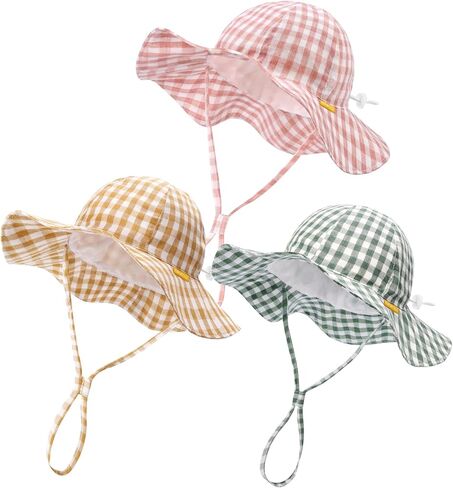 FURTALK Baby Sun Hat قبعات صيفية للأطفال بعامل حماية من الأشعة فوق البنفسجية 50+ قبعة واسعة الحواف للفتيات والأولاد in Kuwait