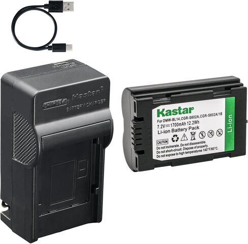 Kastar 4-Pack Battery and AC & USB-C Charger Compatible with CGR-S602 CGR-S603 BL14 Camera for Panasonic Lumix L1 LC1 LC40 LC5 and Leica Digilux 1 2 3 Digital Camera in Saudi Arabia