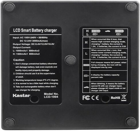 Kastar LCD Dual Fast Charger & 2 Battery Replacement for LP-E17 Battery LC-E17, LC-E17C Charger and EOS M3, EOS Rebel T6i, EOS Rebel T6s, EOS 750D, EOS 760D, EOS 8000D, Kiss X8i in Kuwait
