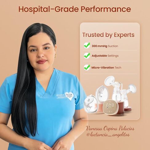 NCVI Electric Wearable Breast Pump 2-in-1, Micro-Vibration Comfort with Hospital-Grade Suction, 4400mAh Rechargeable, Fully Customizable & Efficient Portable Breastfeeding Pump for Home, Work or Go in Kuwait