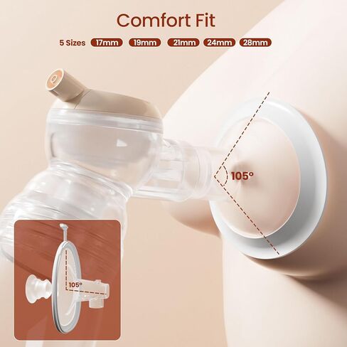 NCVI Electric Wearable Breast Pump 2-in-1, Micro-Vibration Comfort with Hospital-Grade Suction, 4400mAh Rechargeable, Fully Customizable & Efficient Portable Breastfeeding Pump for Home, Work or Go in Kuwait