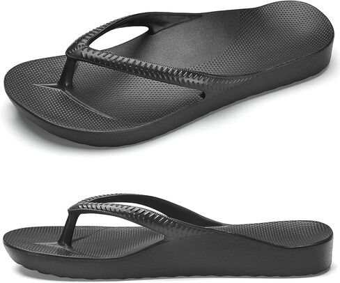 Frykun Women's Flip Flops with Arch Support Men's Comfortable Cushion Recovery Sandals Indoor Outdoor Slides in Saudi Arabia