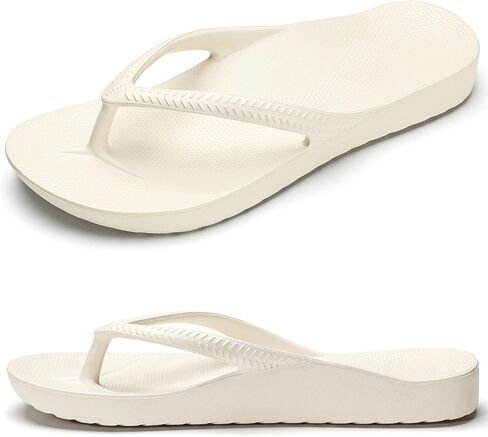 Frykun Women's Flip Flops with Arch Support Men's Comfortable Cushion Recovery Sandals Indoor Outdoor Slides in Saudi Arabia