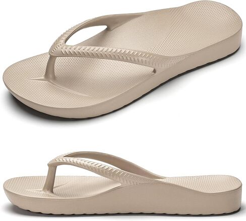Frykun Women's Flip Flops with Arch Support Men's Comfortable Cushion Recovery Sandals Indoor Outdoor Slides in Saudi Arabia