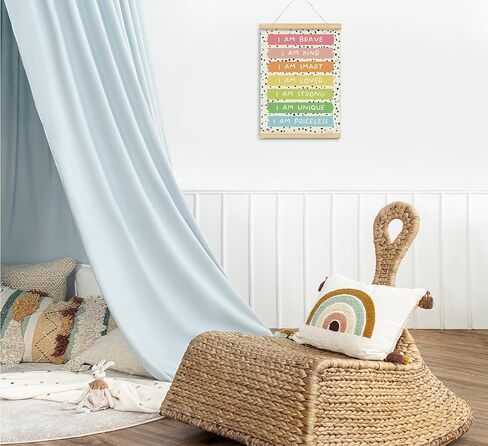 foedor boho الحضانة التأكيدات ديكور ملصق شماعات الإطار، أنا شجاع الحضانة جدار ديكور، بوهو الفصول الدراسية الحضانة طفل تهدئة ركن الفصول الدراسية ركن القراءة غرفة الأطفال غرفة اللعب ملصق شماعات إطار خشبي الديكور، 12 × 16 بوصة in Kuwait