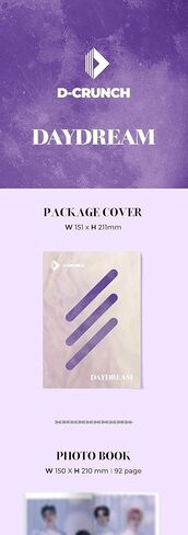 الألبوم الصغير الرابع D-Crunch Daydream CD+92p PhotoBook+1p PhotoCard+8p بطاقة بريدية+1p ملصق+مجموعة بطاقة PhotoCard للرسالة+تتبع Kpop مختوم in Kuwait