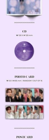 الألبوم الصغير الرابع D-Crunch Daydream CD+92p PhotoBook+1p PhotoCard+8p بطاقة بريدية+1p ملصق+مجموعة بطاقة PhotoCard للرسالة+تتبع Kpop مختوم in Kuwait