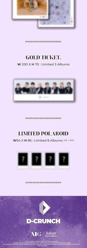 الألبوم الصغير الرابع D-Crunch Daydream CD+92p PhotoBook+1p PhotoCard+8p بطاقة بريدية+1p ملصق+مجموعة بطاقة PhotoCard للرسالة+تتبع Kpop مختوم in Kuwait
