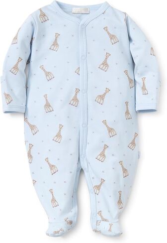 kissy kissy Baby Boys and Girls 100% Pima Cotton Sophie La Girafe Print Snap Front Footie Pajamas in Kuwait