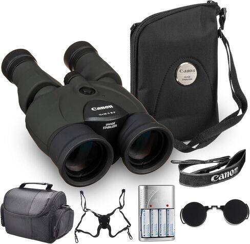 Canon 12x36 هي حزمة مناظير تثبيت الصورة III | تكبير 12x مع تثبيت الصورة البصرية والبصريات الحادة والتصميم المريح | للسفر ومراقبة الطيور (9526B002) + الحزام + المزيد in Kuwait