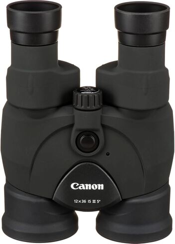 Canon 12x36 هي حزمة مناظير تثبيت الصورة III | تكبير 12x مع تثبيت الصورة البصرية والبصريات الحادة والتصميم المريح | للسفر ومراقبة الطيور (9526B002) + الحزام + المزيد in Kuwait