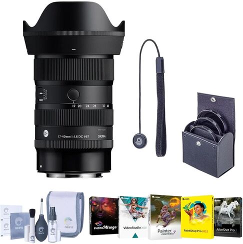 عدسة سيجما الفنية مقاس 17-40 مم f/1.8 DC لحامل Canon RF، وعدسة تكبير قياسية APS-C، وحزمة مع مجموعة مرشح UV/CPL/ND، ومجموعة برامج الكمبيوتر، وحافظة الأغطية ومجموعة التنظيف، ضمان Sigma لمدة 4 سنوات in Kuwait