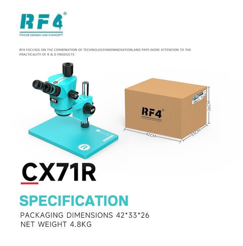 CX71R مجهر ستيريو ثلاثي العينيات 6.5x-65x 30 درجة مئوية تصميم مريح كاميرا تكبير مستمر 4K لإصلاح PCB لحام الهاتف (مجموعة CX71R-4KC1 PRO) in Kuwait