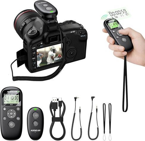 AODELAN USB-C Rechargeable Intervalometer Timer Remote Control, Wireless Shutter Release for Canon EOS RP R6 Rebel T7 T6 T5 T3 SL2 5D Mark II III IV 6D Mark II 7D Mark II 7D Series 5D Series in Kuwait