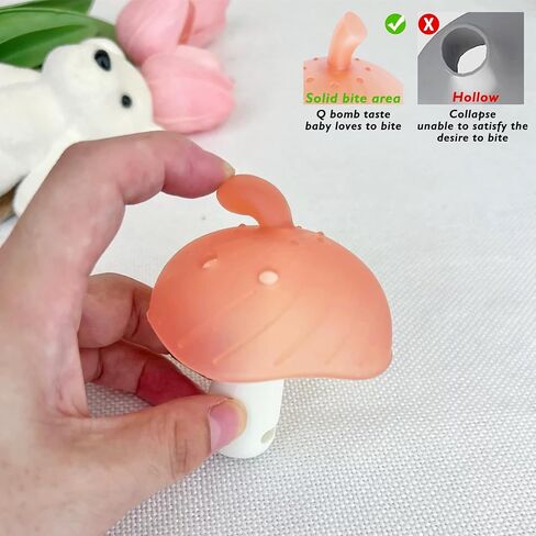Baby Umbrella Teething Toy, Food Grade Silicone Teether for 0-12 Months - BPA Free Infant Chew Toy with Travel Case, Easy to Hold & Clean Teething Relief, Baby Shower Favorite in Kuwait