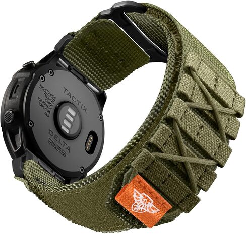 Bandletic Compatible with Garmin Fenix 8 47mm 7 6 Pro 5 Plus Watch Band, Rugged Tactical Nylon Strap for Instinct 3 2, Quick Fit 22mm Watch Bands for Forerunner 970/965/955/945/Approach S62/S60/Epix 2 in Saudi Arabia
