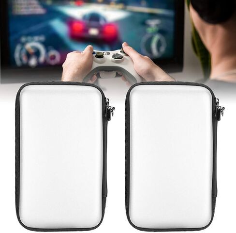 Dpofirs 2 قطعة حقيبة تخزين محمولة حقيبة حمل EVA حقيبة صلبة واقية لأجهزة 3DS XL / 3DS LL / 3DS Switch وحدات تحكم الألعاب المحمولة، مع 8 فتحات لبطاقات الألعاب وسحاب شامل - أسود (أسود) in Saudi Arabia