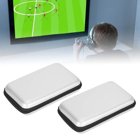 Dpofirs 2 قطعة حقيبة تخزين محمولة حقيبة حمل EVA حقيبة صلبة واقية لأجهزة 3DS XL / 3DS LL / 3DS Switch وحدات تحكم الألعاب المحمولة، مع 8 فتحات لبطاقات الألعاب وسحاب شامل - أسود (أسود) in Saudi Arabia