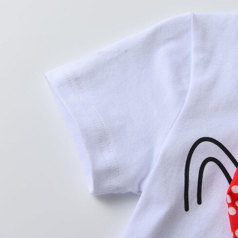 Toddler Baby Girl Clothes Ruffle Short Sleeves T-Shirt Tops and Shorts Set Cute Cat Print Summer Outfits in Saudi Arabia