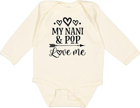 inktastic Nani and Pop Love Me Granddaughter Long Sleeve Creeper in Saudi Arabia