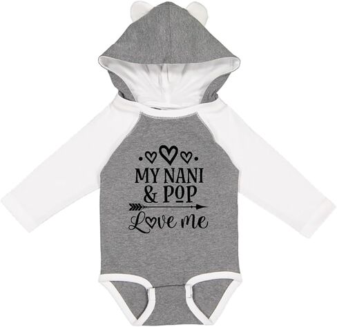 inktastic Nani and Pop Love Me Granddaughter Long Sleeve Creeper in Saudi Arabia