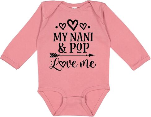 inktastic Nani and Pop Love Me Granddaughter Long Sleeve Creeper in Saudi Arabia