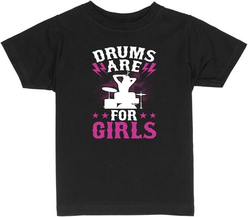 Drums are for Girls Toddler Kids T-Shirt in Saudi Arabia