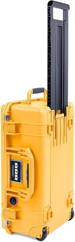 حقيبة حمل ColorCase Pelican Air 1535 باللون الأصفر - حافظة مقاومة للماء متوسطة الحجم مع منظم غطاء شبكي فقط - مقابض ومزالج سوداء in Kuwait