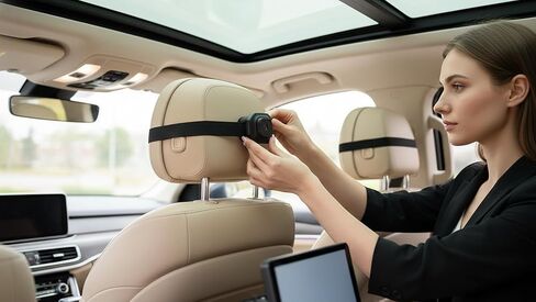 Car Baby monitorr，Baby Car Camera for 2 Kids - 5" Dual Channel Car Baby Monitor with Split Screen,Night Vision, Wide View, Easy Install Rear Facing Backseat Camera for Baby in Kuwait