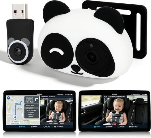Baby Car Camera with Wireless CarPlay, 1080P HD Car Camera for Baby, 150° Wide View on Cars Screen, Split-Screen Navigation, Easy Plug-and-Play Installation,Cars Babys Camer for Parents and Pet Owners in Kuwait