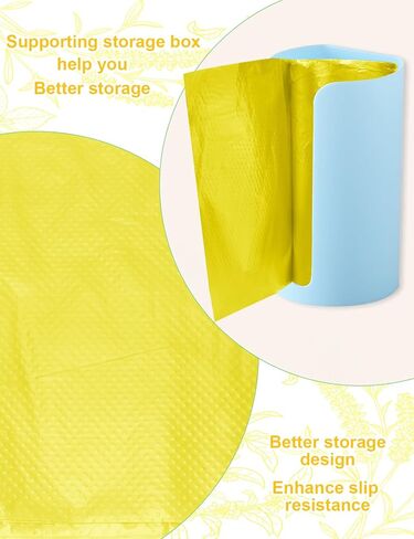 Large Adult Diaper Disposal Bags with Wall Mount Storage Box,96 Pcs Blue & 96 Pcs yellow (23"x18") Adult Diaper Disposal Bags & Travel Diaper Trash Bag,Odor-Proof Incontinence Disposal for Adult in Kuwait