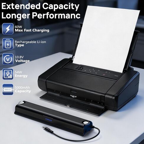 حزمة بطارية بديلة LK-72 بقدرة 5000 مللي أمبير في الساعة 10.8 فولت متوافقة مع طابعات Canon TR160/TR150 المحمولة، بطارية مطورة في غطاء المعدات in Saudi Arabia